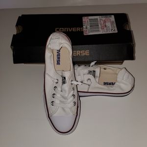 CONVERSE white cinch back low top all star shoreline sneakers women’s size 6